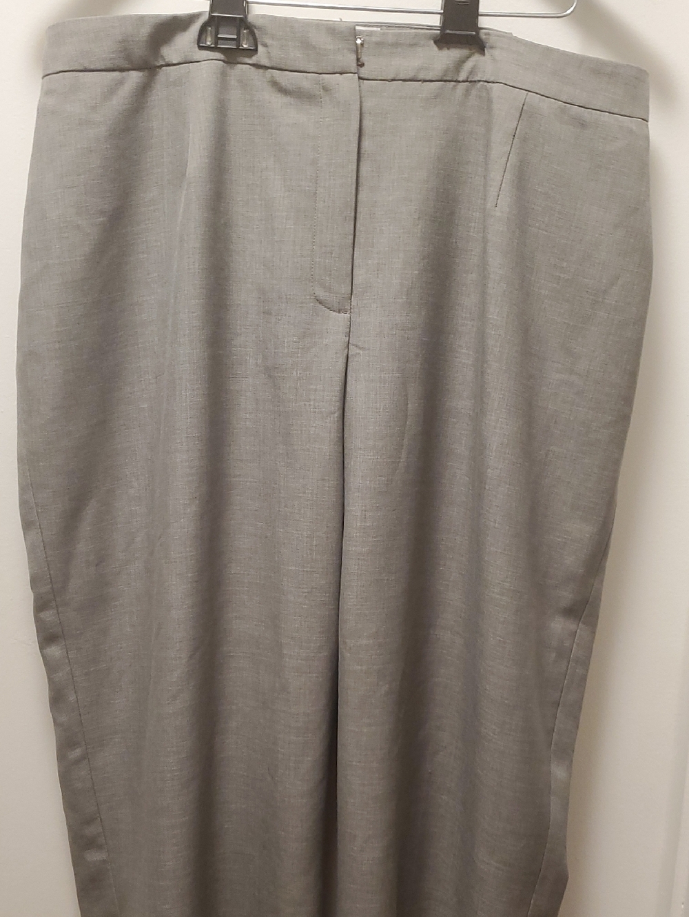 Tailored High-Rise Women’s Trousers — Light Gray